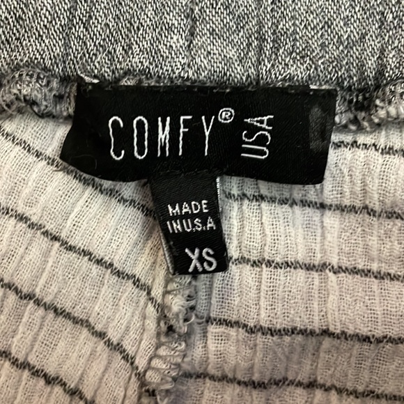 Comfy USA Heather Gray Elastic Waist Pull On Cropped Pants Size XS - Picture 7 of 12